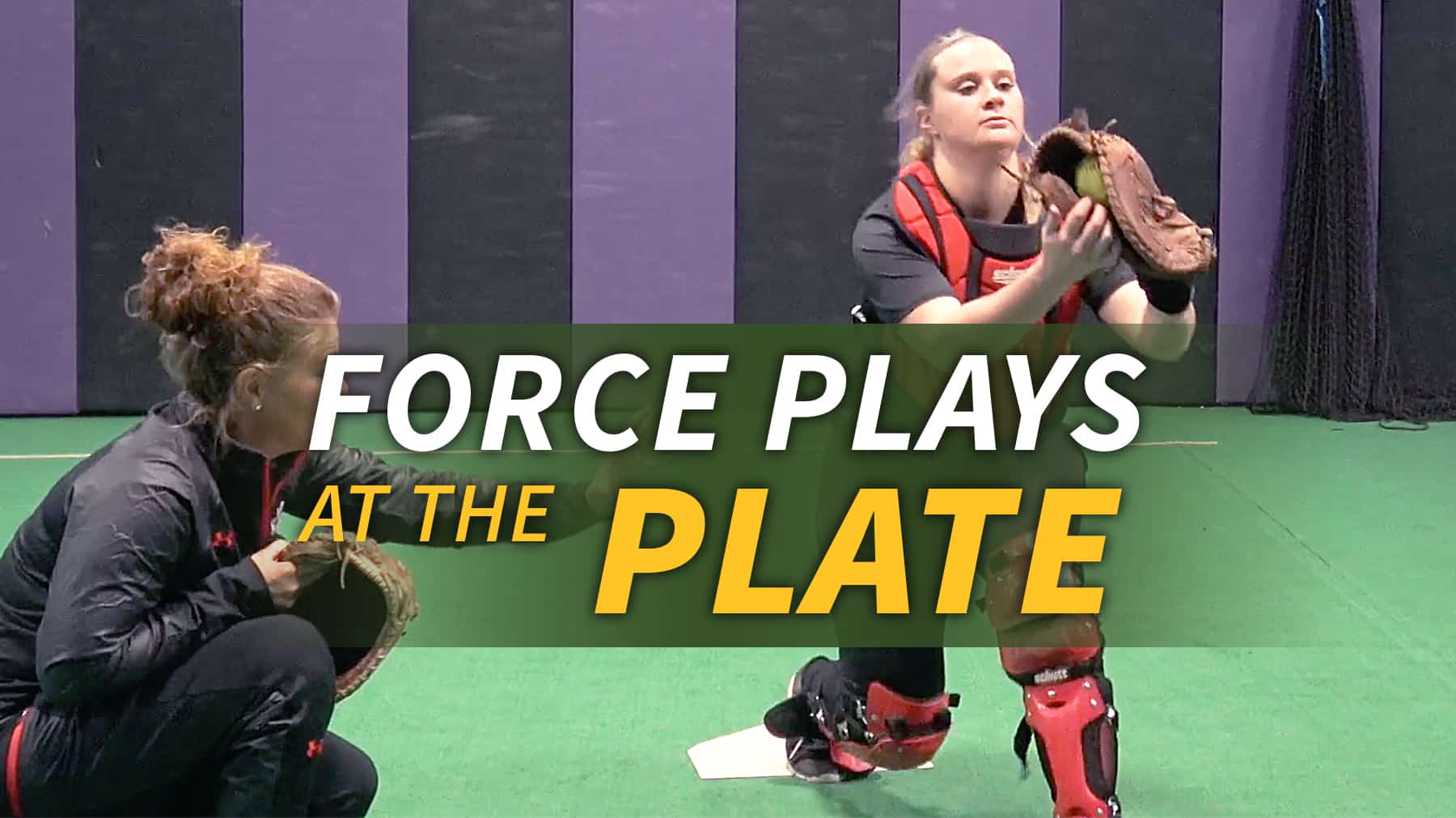 Catching Force plays at the plate The Art of Coaching Softball
