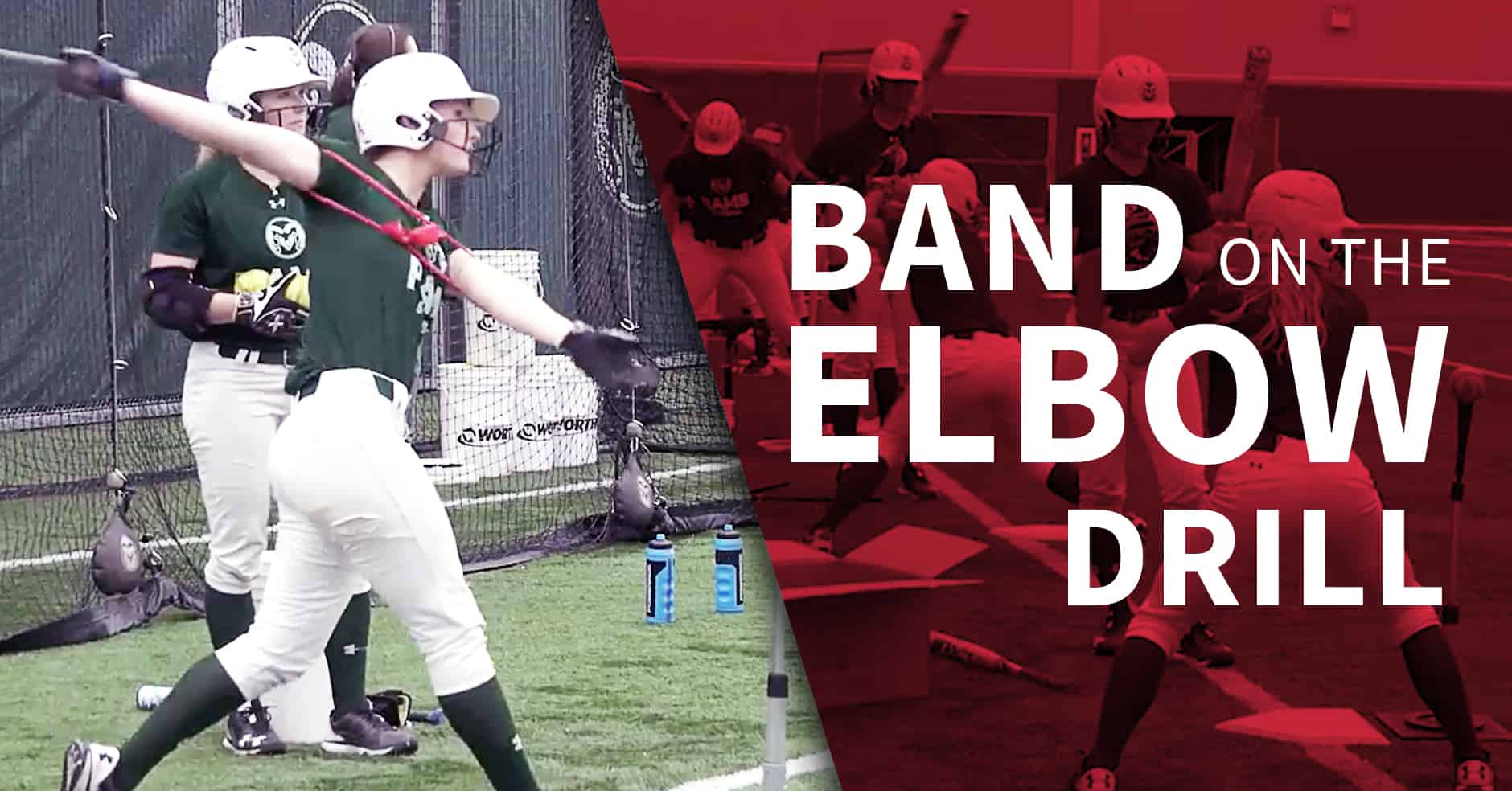 Elbow band drill to prevent front elbow lift The Art of Coaching Softball