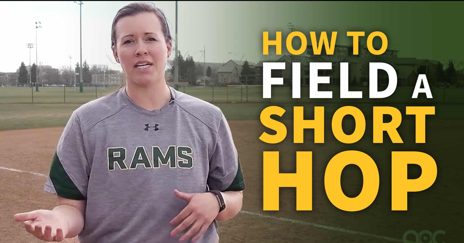 Fielding How to field a short hop The Art of Coaching Softball