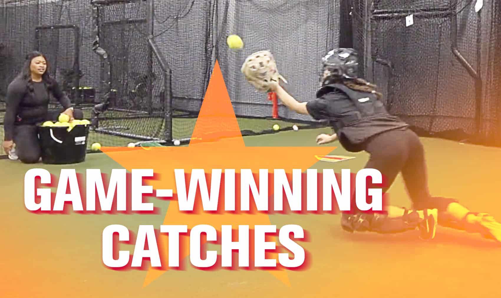 Lay out drill for gamewinning catches The Art of Coaching Softball