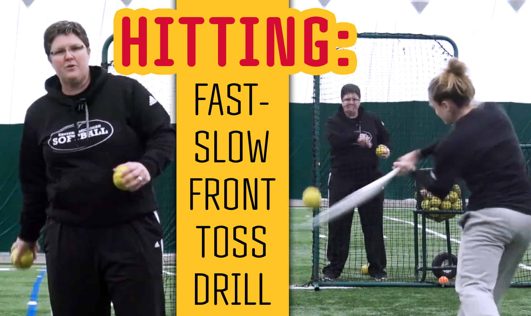 Hitting Fastslow front toss drill The Art of Coaching Softball