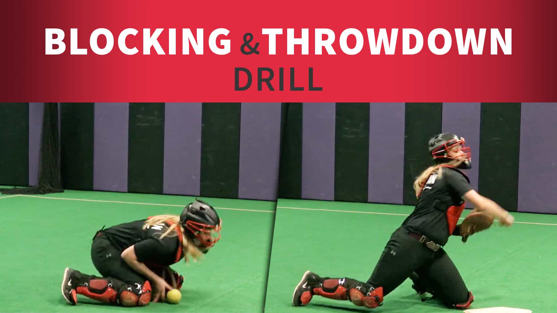 Catching Blocking and throwdown drill The Art of Coaching Softball