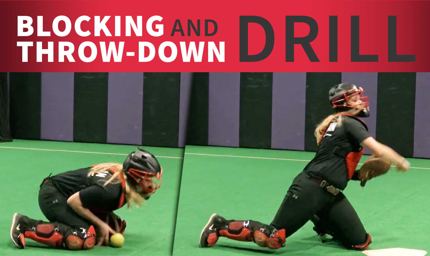 Catching Blocking and throwdown drill The Art of Coaching Softball