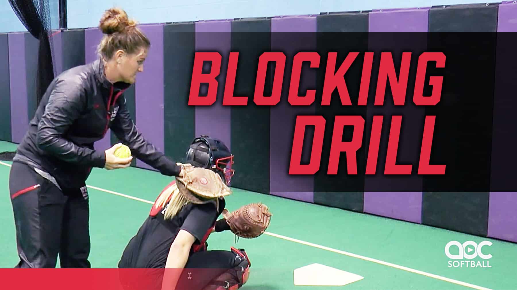 Catching Reactionary blocking drill The Art of Coaching Softball