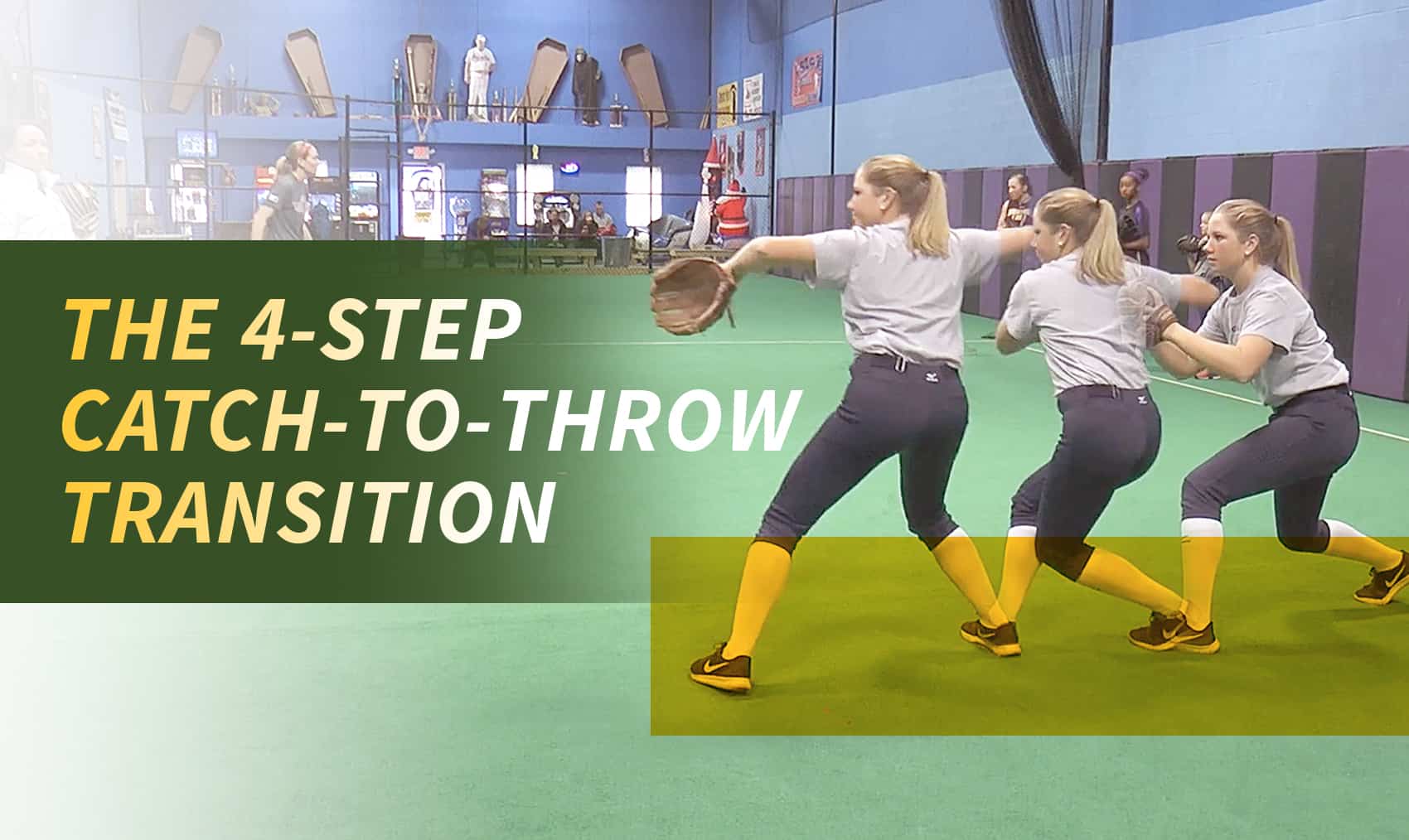 The 4step catchtothrow transition The Art of Coaching Softball