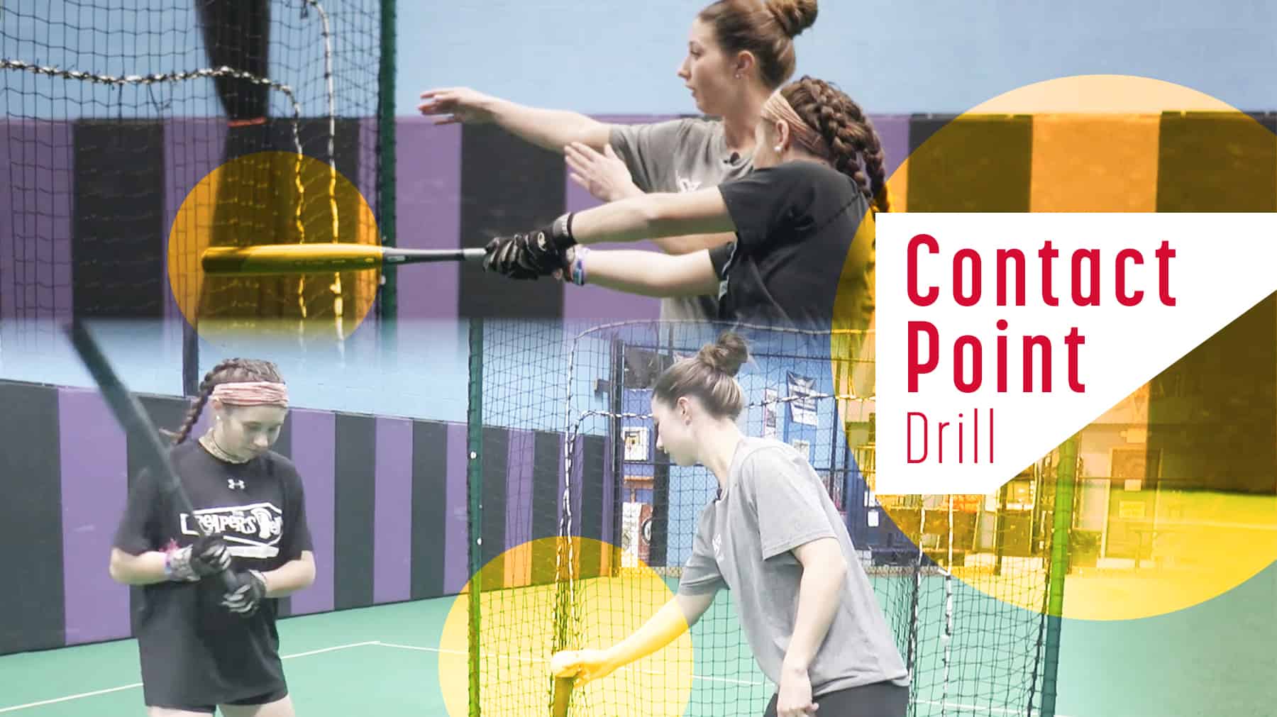 Hitting Contact point drill The Art of Coaching Softball