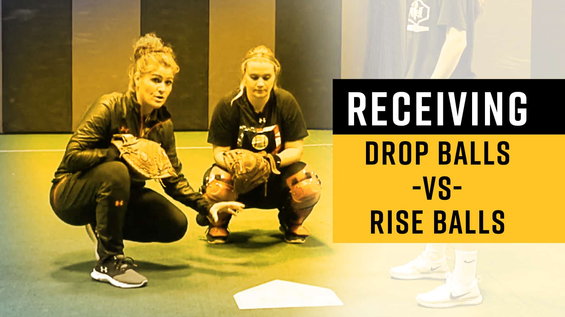 Catching Receiving drop balls vs rise balls The Art of Coaching Softball