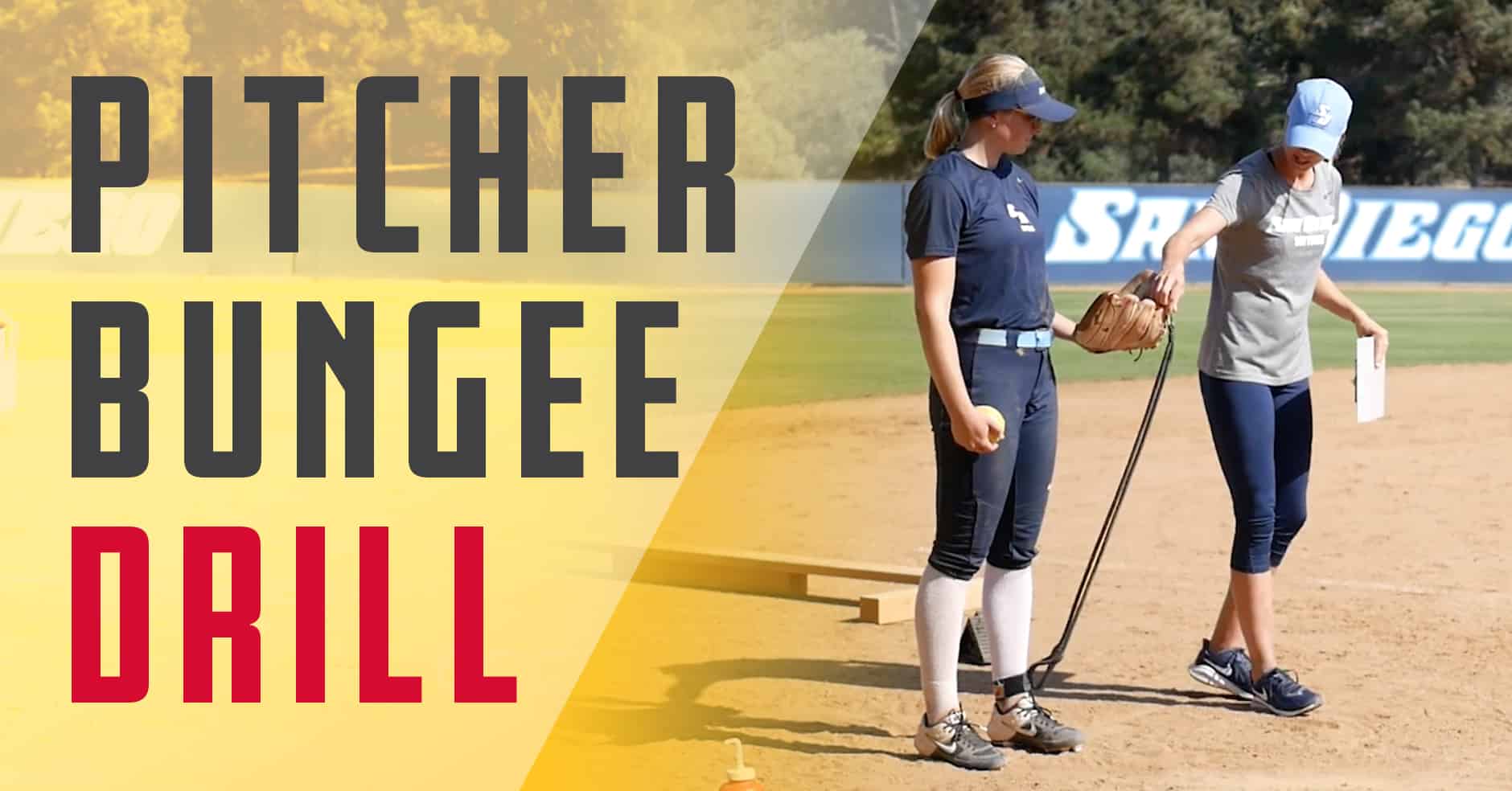 Pitcher bungee drill The Art of Coaching Softball