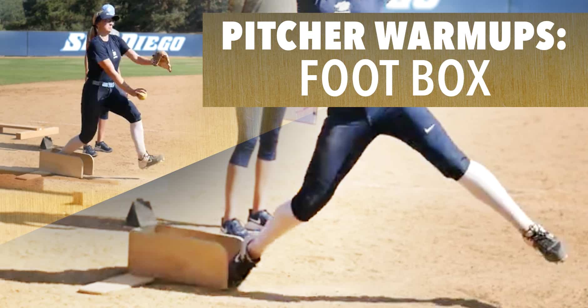 Pitcher warmups Foot box The Art of Coaching Softball