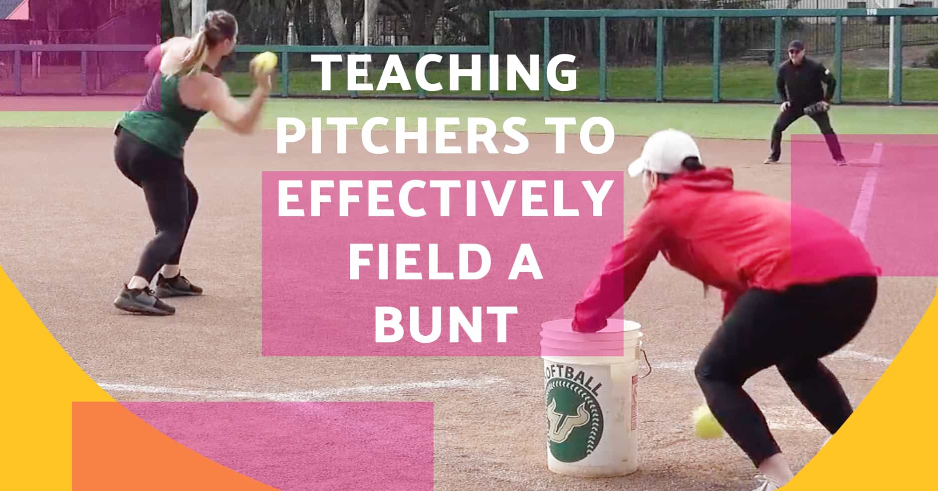 Teaching pitchers to effectively field a bunt The Art of Coaching Softball