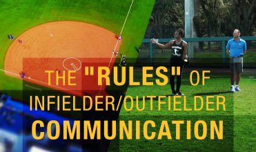 The rules of infielder and outfielder communication